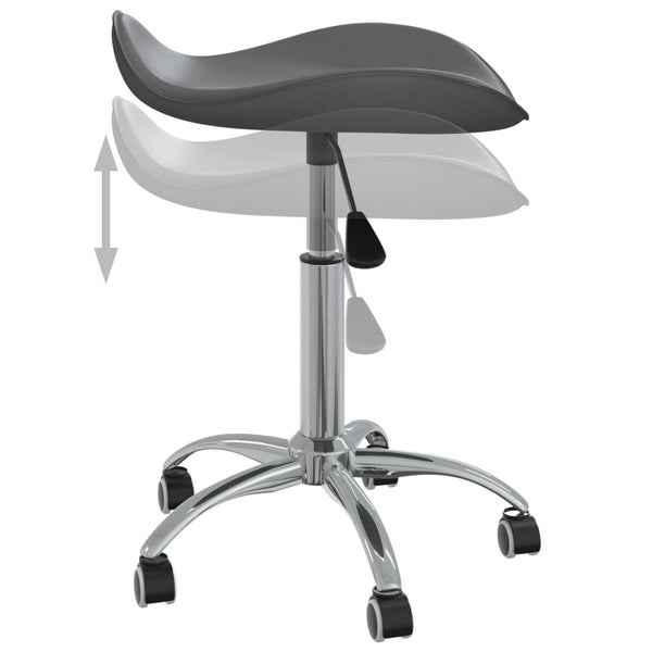 vidaXL Dining Chair Swivel Grey Faux Leather