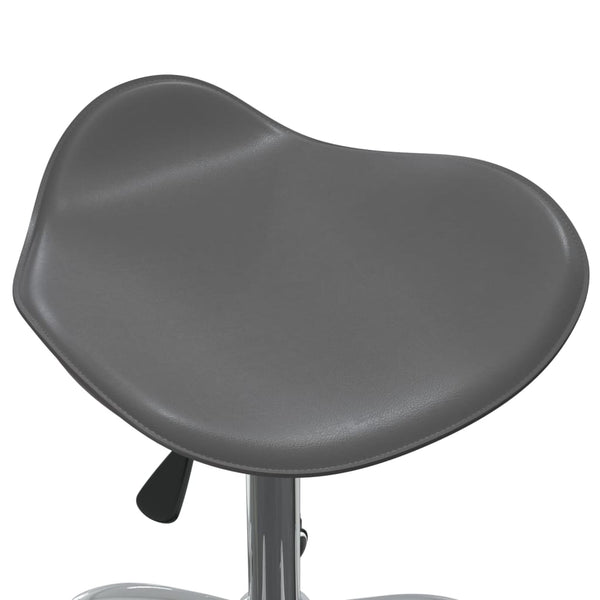 vidaXL Dining Chair Swivel Grey Faux Leather