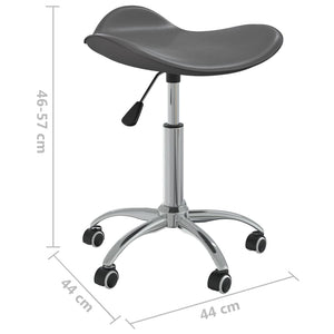 vidaXL Dining Chair Swivel Grey Faux Leather