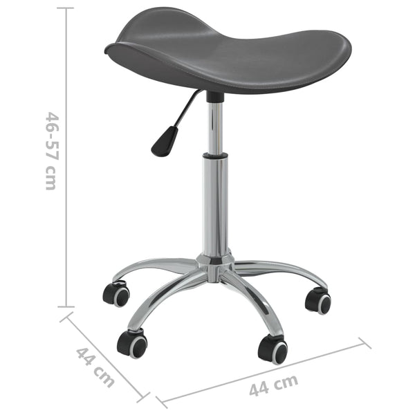 vidaXL Dining Chair Swivel Grey Faux Leather