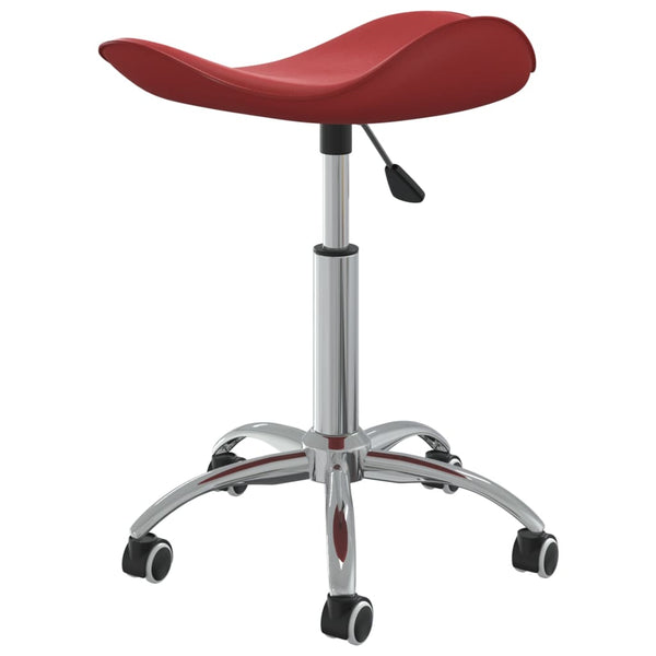 vidaXL Swivel Dining Chair Wine Red Faux Leather