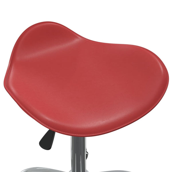 vidaXL Swivel Dining Chair Wine Red Faux Leather