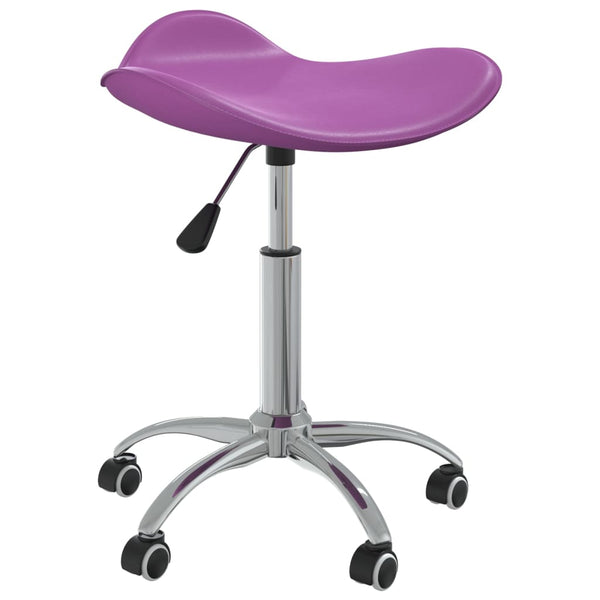 vidaXL Dining Chair Swivel Purple Faux Leather