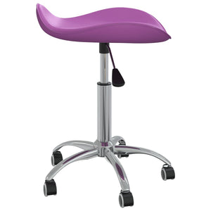 vidaXL Dining Chair Swivel Purple Faux Leather