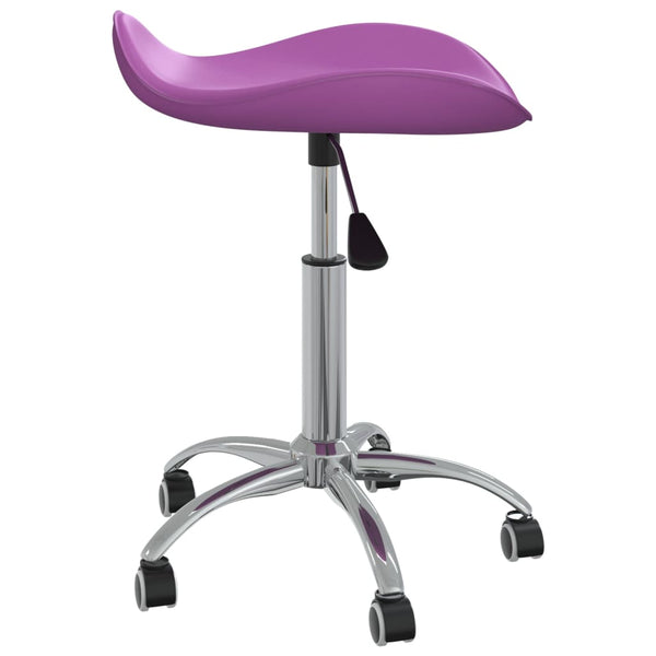 vidaXL Dining Chair Swivel Purple Faux Leather