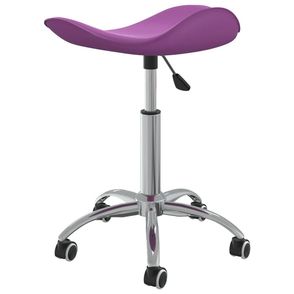 vidaXL Dining Chair Swivel Purple Faux Leather