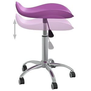 vidaXL Dining Chair Swivel Purple Faux Leather