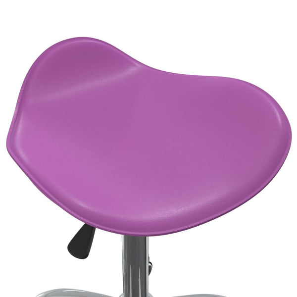 vidaXL Dining Chair Swivel Purple Faux Leather