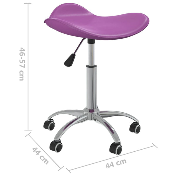 vidaXL Dining Chair Swivel Purple Faux Leather