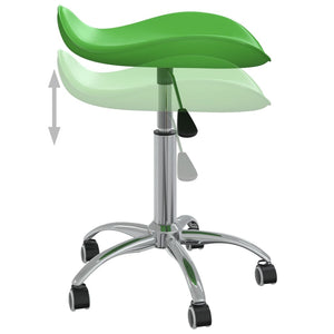 vidaXL Dining Chair Swivel Green Faux Leather