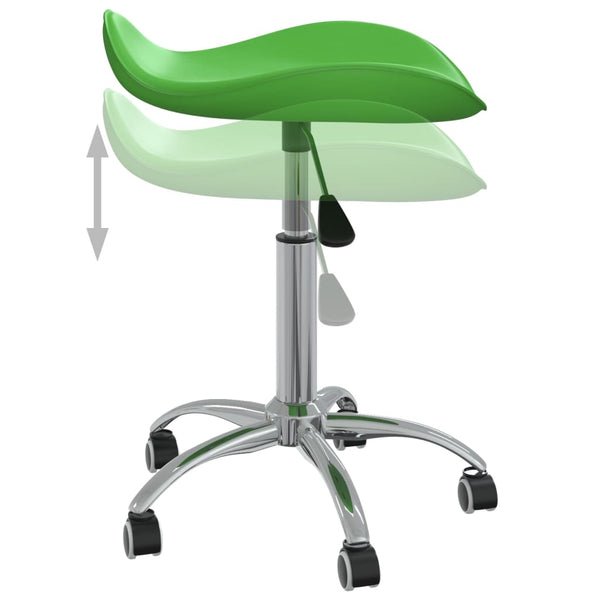 vidaXL Dining Chair Swivel Green Faux Leather