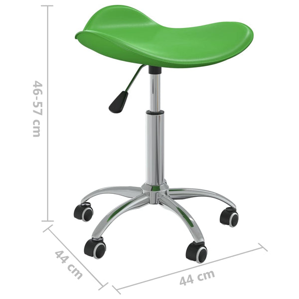 vidaXL Dining Chair Swivel Green Faux Leather