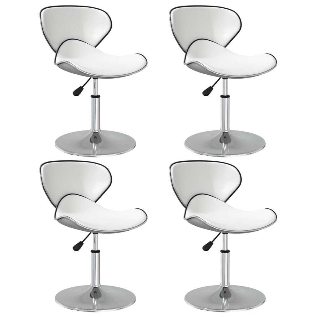 vidaXL Dining Chairs 4 pcs. White Faux Leather