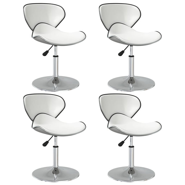 vidaXL Dining Chairs 4 pcs. White Faux Leather