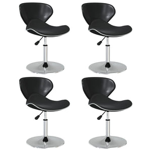 vidaXL Dining Chairs 4 pcs Black Faux Leather