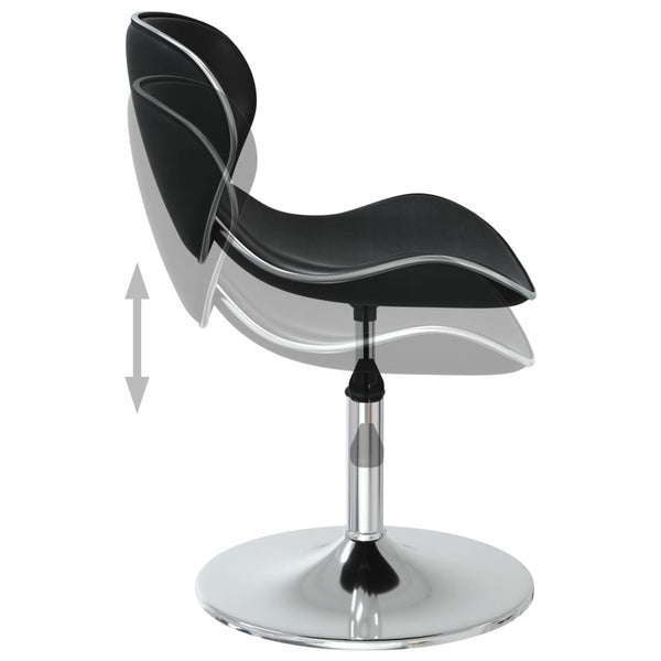 vidaXL Dining Chairs 6 pcs Black Faux Leather