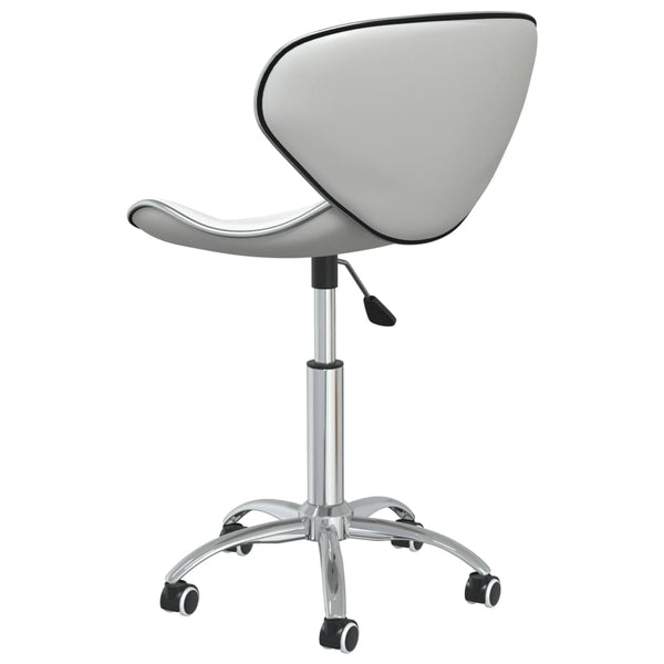 vidaXL Dining Chairs 4 pcs. Swivel White Faux Leather