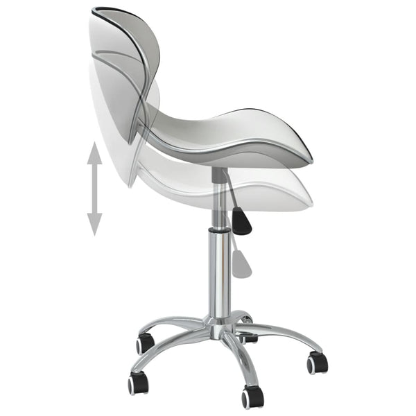 vidaXL Dining Chairs 4 pcs. Swivel White Faux Leather