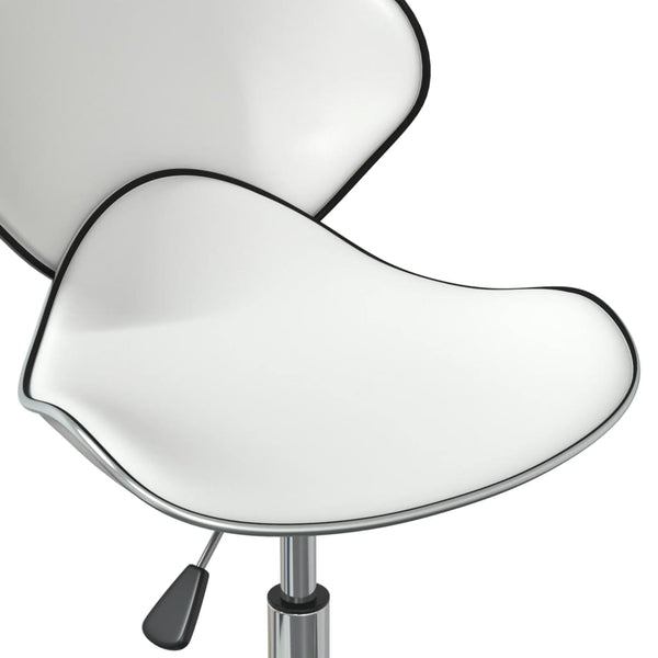 vidaXL Dining Chairs 4 pcs. Swivel White Faux Leather