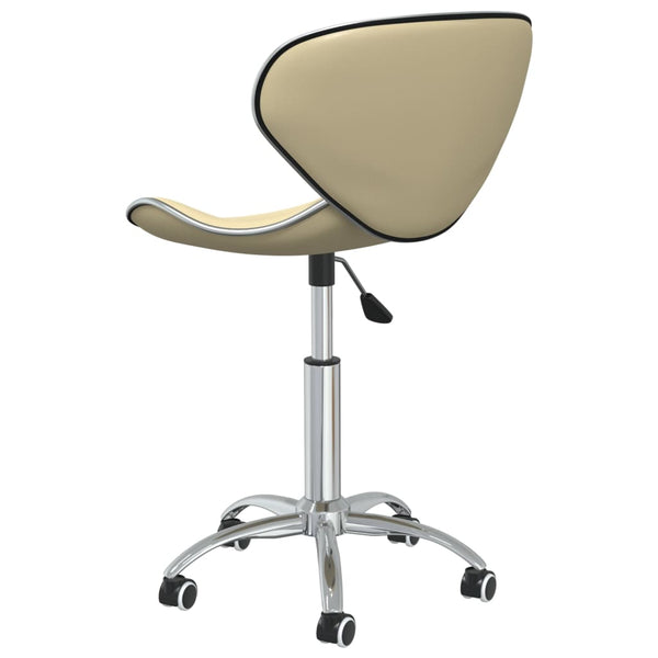 vidaXL Dining Chairs 4 pcs. Swivel Cream Faux Leather