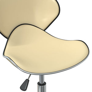 vidaXL Dining Chairs 4 pcs. Swivel Cream Faux Leather