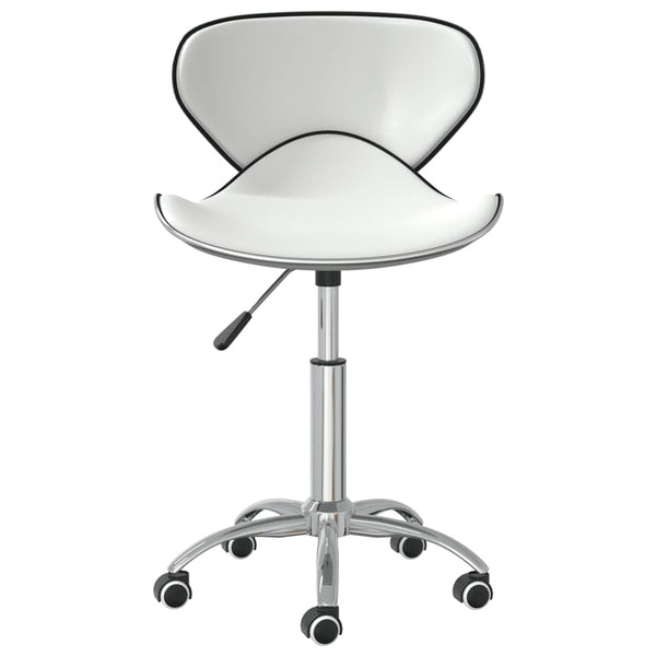 vidaXL Dining Chairs 6 pcs. Swivel White Faux Leather