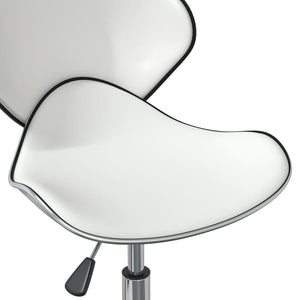 vidaXL Dining Chairs 6 pcs. Swivel White Faux Leather