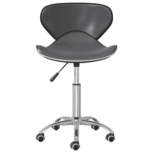 vidaXL Dining Chairs 6 pcs Swivel Grey Faux Leather