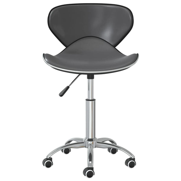 vidaXL Dining Chairs 6 pcs Swivel Grey Faux Leather
