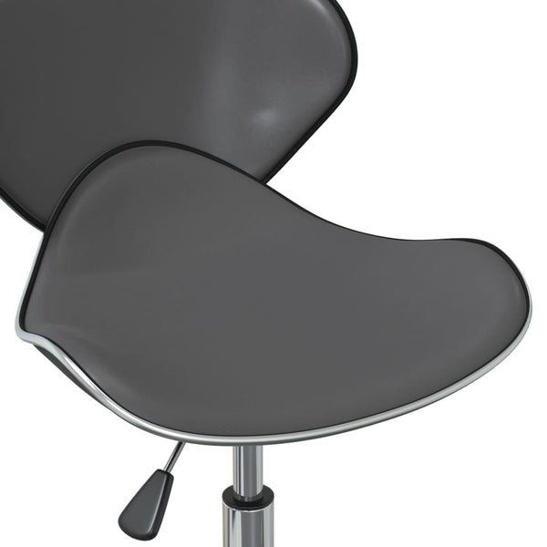 vidaXL Dining Chairs 6 pcs Swivel Grey Faux Leather