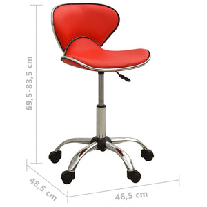 vidaXL Office Chair Red Faux Leather