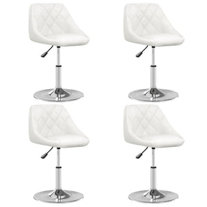 vidaXL Dining Chairs 4 pcs. White Faux Leather