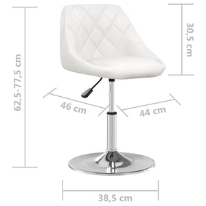 vidaXL Dining Chairs 4 pcs. White Faux Leather