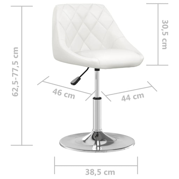 vidaXL Dining Chairs 4 pcs. White Faux Leather