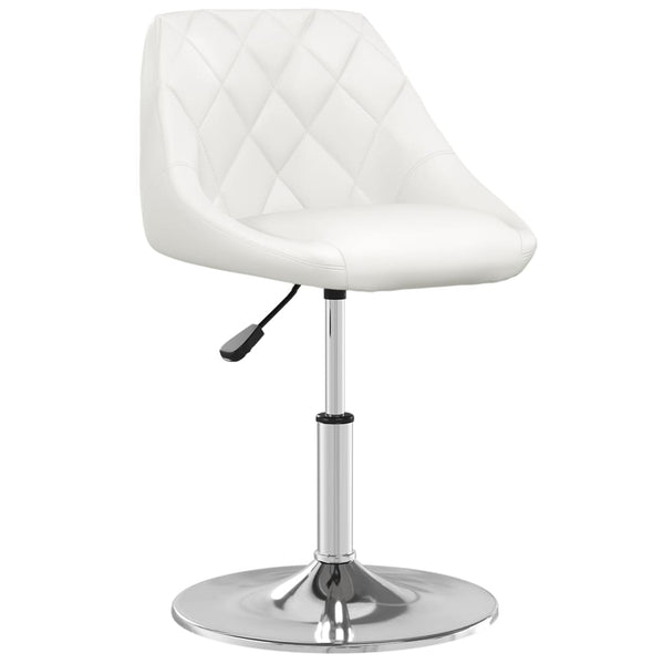 vidaXL Bar Stool White Faux Leather