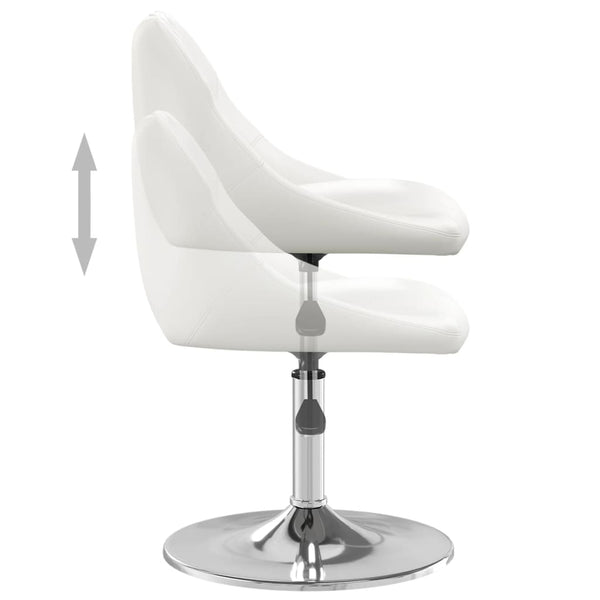 vidaXL Bar Stool White Faux Leather