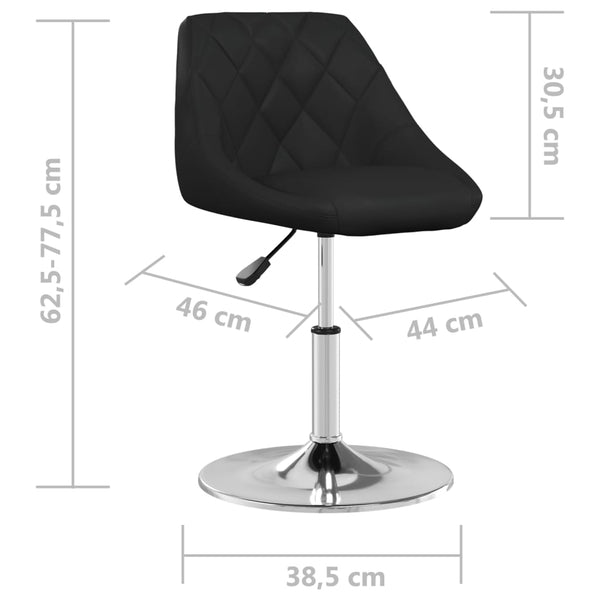 vidaXL Bar Stool Black Faux Leather