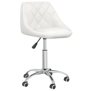 vidaXL Dining Chairs 6 pcs. Swivel White Faux Leather