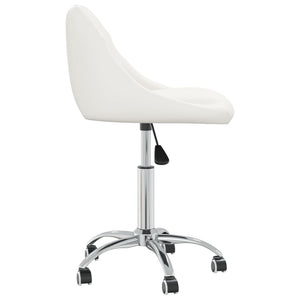 vidaXL Dining Chairs 6 pcs. Swivel White Faux Leather