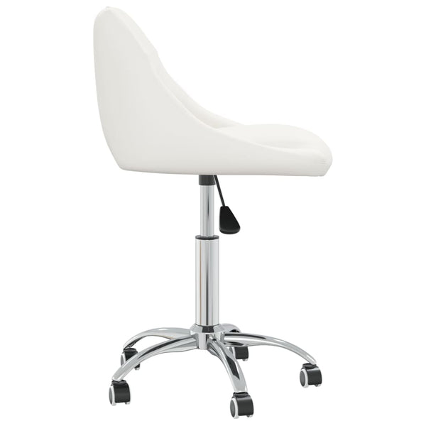vidaXL Dining Chairs 6 pcs. Swivel White Faux Leather
