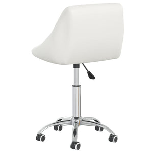 vidaXL Dining Chairs 6 pcs. Swivel White Faux Leather
