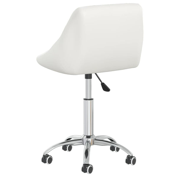 vidaXL Dining Chairs 6 pcs. Swivel White Faux Leather