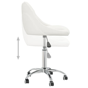 vidaXL Dining Chairs 6 pcs. Swivel White Faux Leather