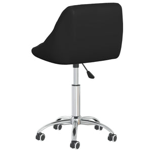 vidaXL Dining Chairs 6 pcs Swivel Black Faux Leather