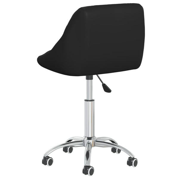 vidaXL Dining Chairs 6 pcs Swivel Black Faux Leather