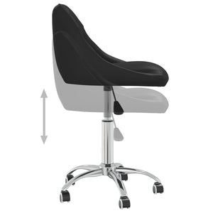 vidaXL Dining Chairs 6 pcs Swivel Black Faux Leather