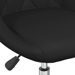 vidaXL Dining Chairs 6 pcs Swivel Black Faux Leather