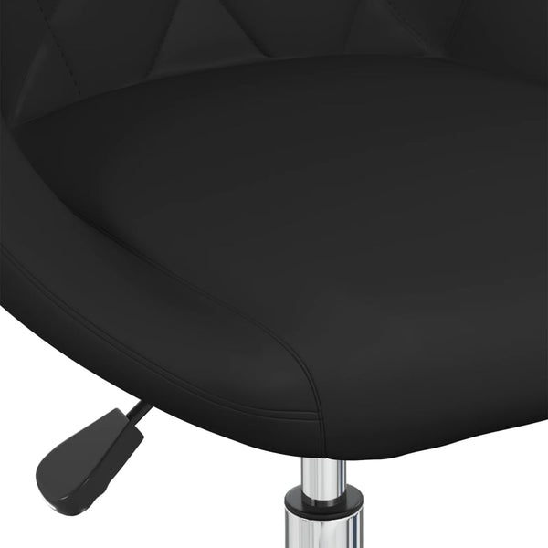 vidaXL Dining Chairs 6 pcs Swivel Black Faux Leather