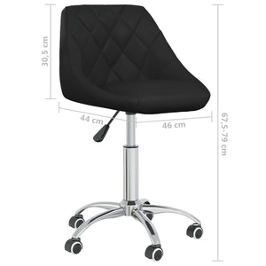 vidaXL Dining Chairs 6 pcs Swivel Black Faux Leather