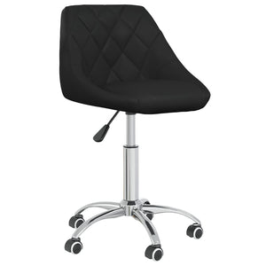 vidaXL Dining Chair Swivel Black Faux Leather